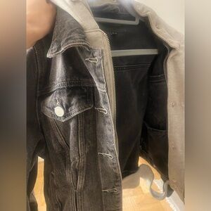 Blank NYC denim jacket with built in sweatshirt